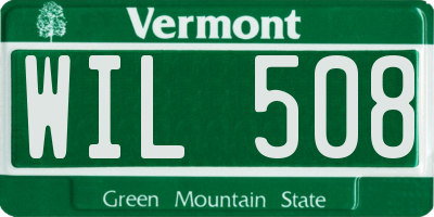 VT license plate WIL508