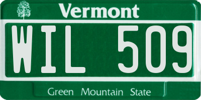 VT license plate WIL509