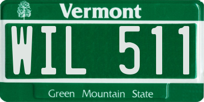 VT license plate WIL511