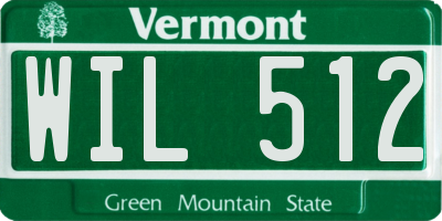 VT license plate WIL512