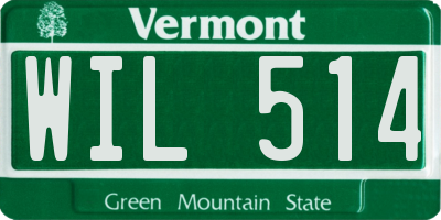 VT license plate WIL514
