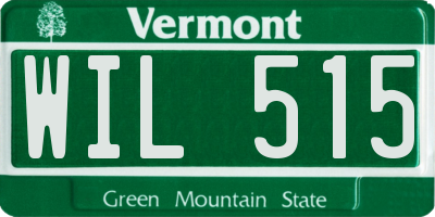 VT license plate WIL515
