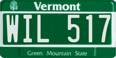 VT license plate WIL517