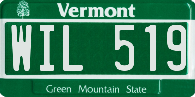 VT license plate WIL519