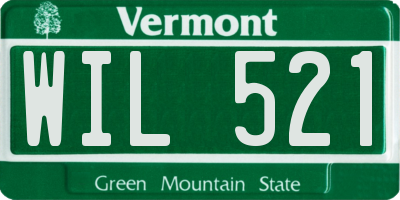 VT license plate WIL521