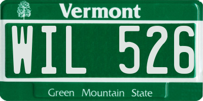 VT license plate WIL526