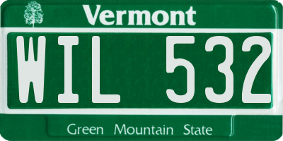VT license plate WIL532