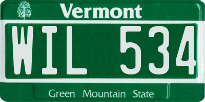 VT license plate WIL534