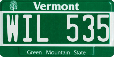 VT license plate WIL535