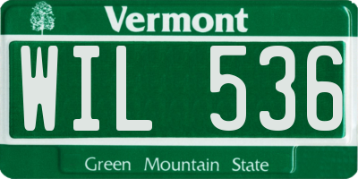 VT license plate WIL536