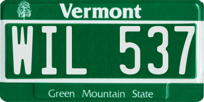 VT license plate WIL537