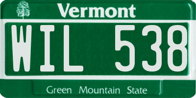 VT license plate WIL538