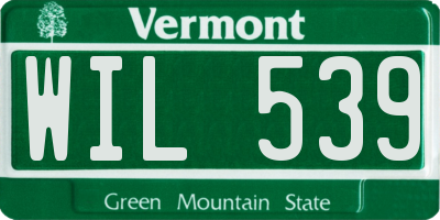 VT license plate WIL539