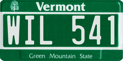 VT license plate WIL541