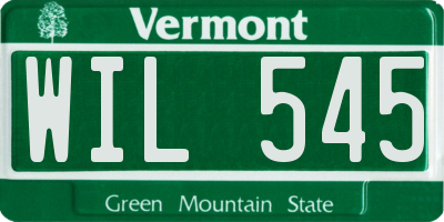 VT license plate WIL545
