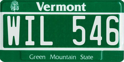VT license plate WIL546