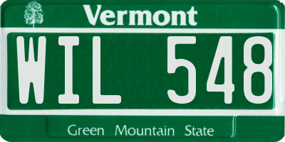 VT license plate WIL548