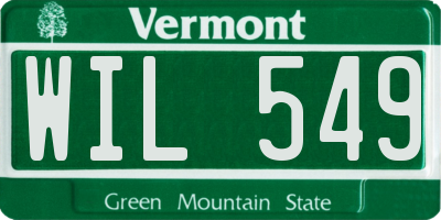 VT license plate WIL549
