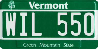 VT license plate WIL550