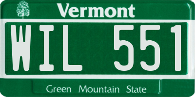 VT license plate WIL551