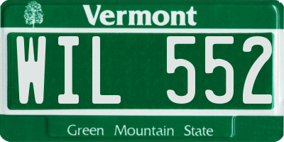 VT license plate WIL552
