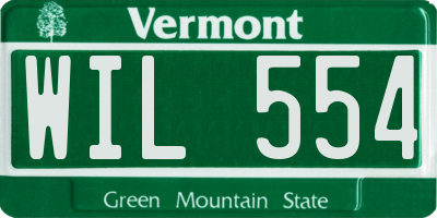 VT license plate WIL554