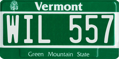 VT license plate WIL557
