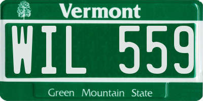VT license plate WIL559