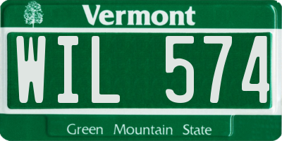 VT license plate WIL574