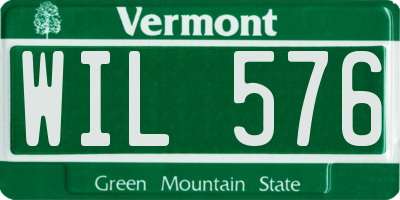 VT license plate WIL576