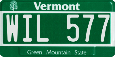 VT license plate WIL577