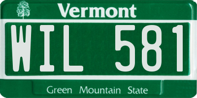 VT license plate WIL581