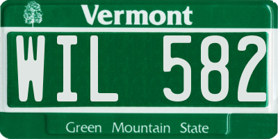 VT license plate WIL582