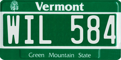 VT license plate WIL584