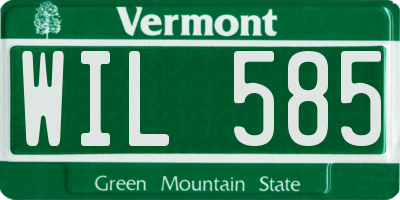 VT license plate WIL585