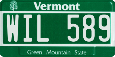 VT license plate WIL589