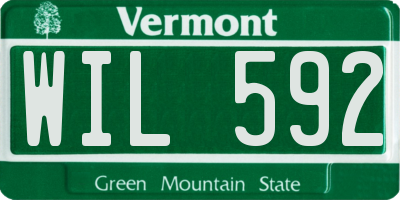 VT license plate WIL592
