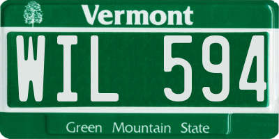 VT license plate WIL594