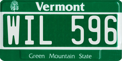 VT license plate WIL596