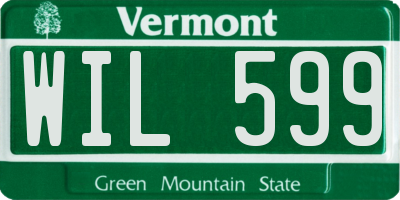 VT license plate WIL599