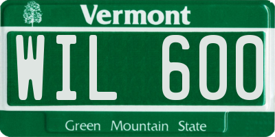 VT license plate WIL600