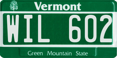 VT license plate WIL602