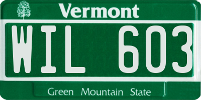 VT license plate WIL603