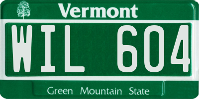 VT license plate WIL604