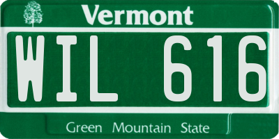 VT license plate WIL616