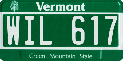 VT license plate WIL617