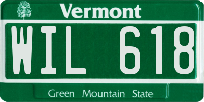 VT license plate WIL618