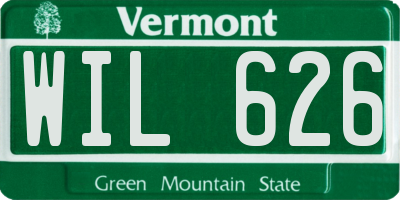 VT license plate WIL626