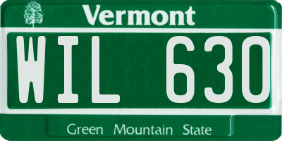 VT license plate WIL630