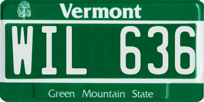 VT license plate WIL636